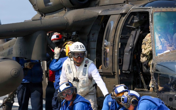 16th Combat Aviation Brigade conducts Flight Ops Aboard Ashland