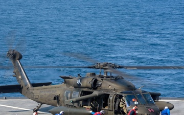 16th Combat Aviation Brigade conducts Flight Ops Aboard Ashland