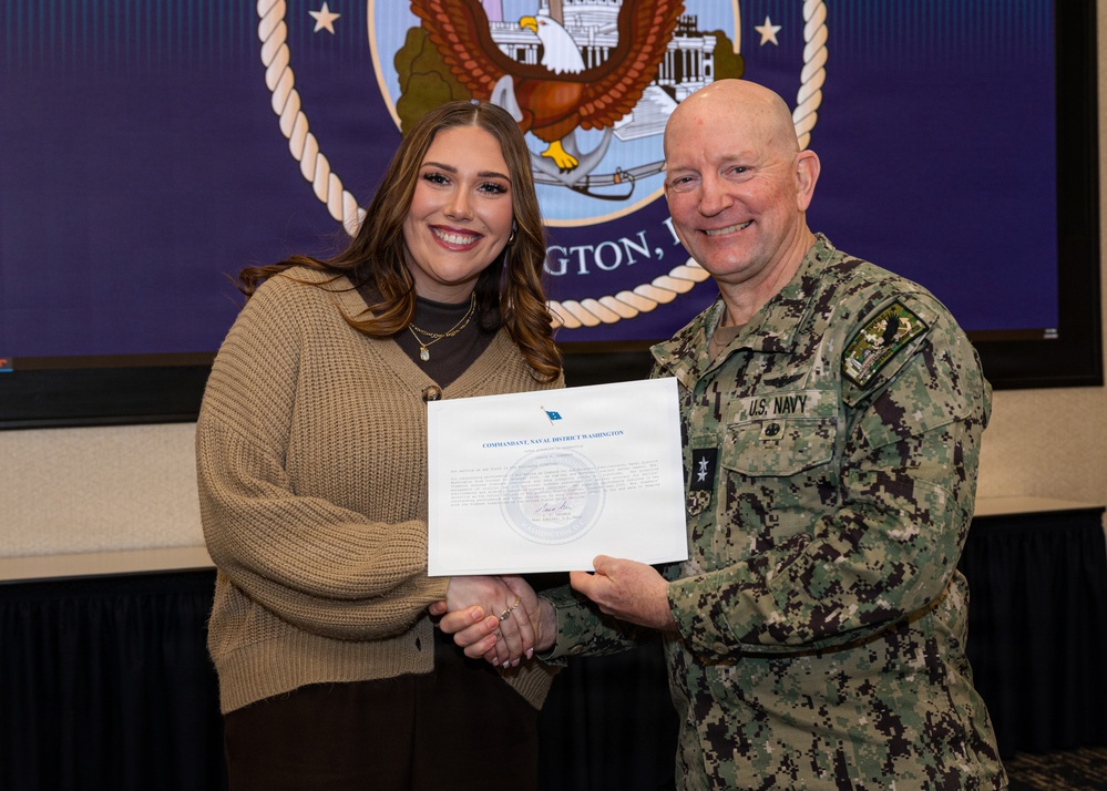 Naval District Washington Presents Awards During February 2026 Town Hall