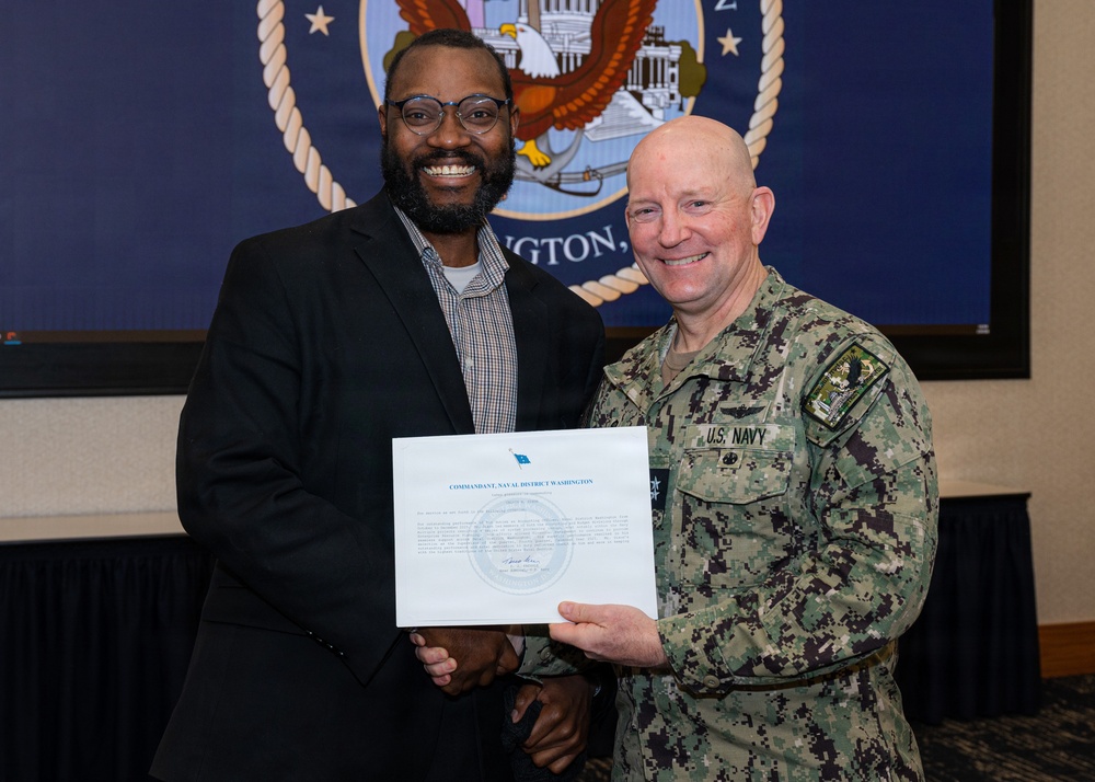 Naval District Washington Presents Awards During February 2026 Town Hall