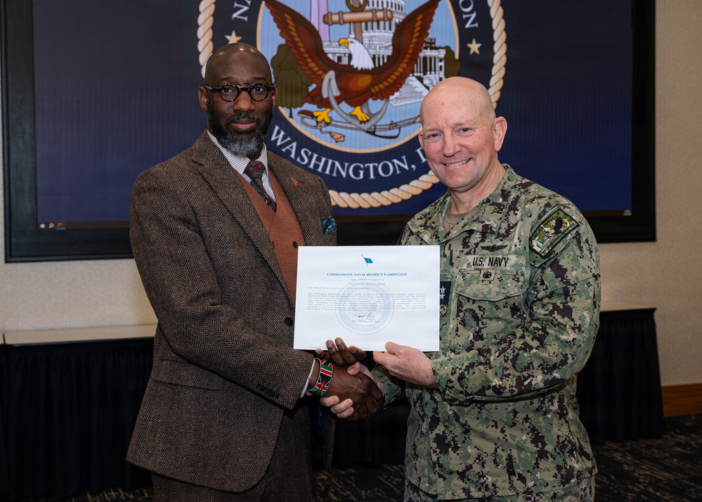 Naval District Washington Presents Awards During February 2026 Town Hall