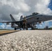 U.S. Marines hot refuel F/A-18 Hornets during Tinian FARP operations