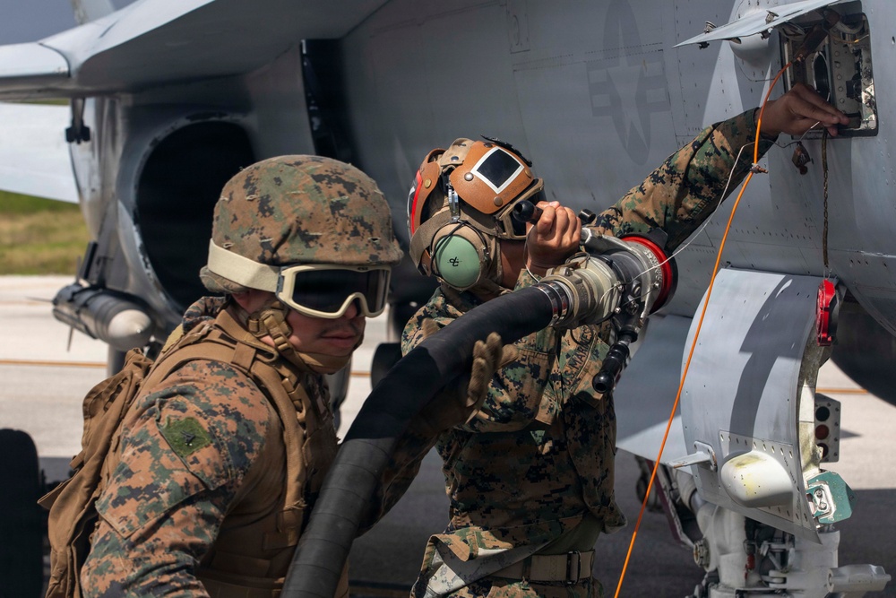 U.S. Marines sharpens aviation lethality during Tinian FARP operations