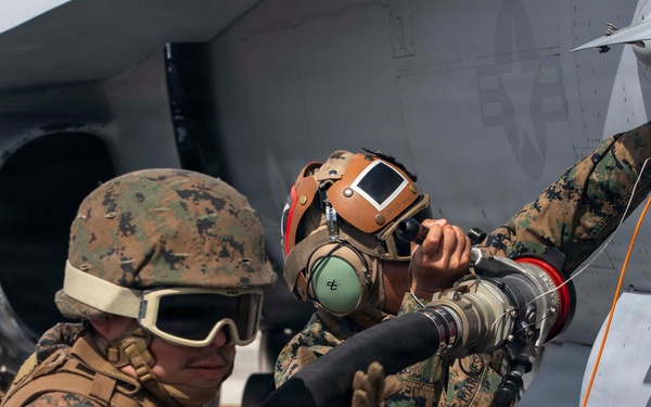 U.S. Marines sharpens aviation lethality during Tinian FARP operations
