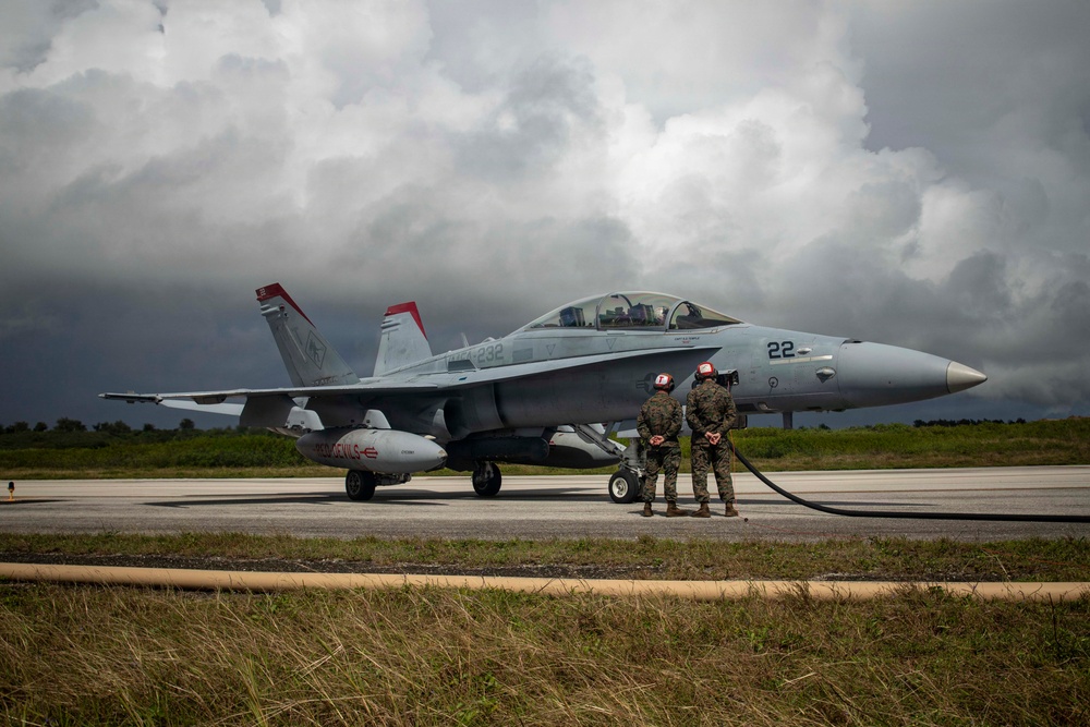 U.S. Marines sharpens aviation lethality during Tinian FARP operations