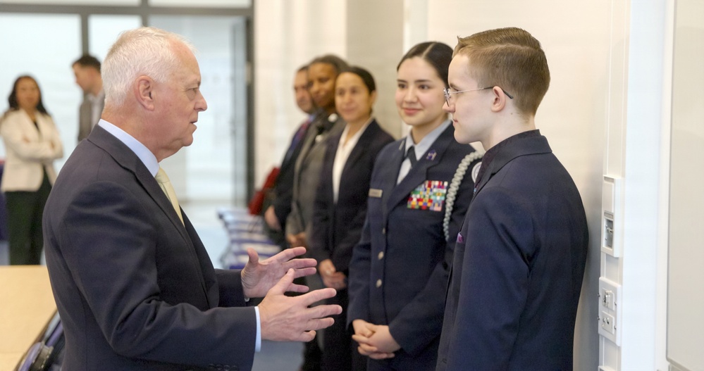 The Hon. Anthony J. Tata Visits Ramstein High School