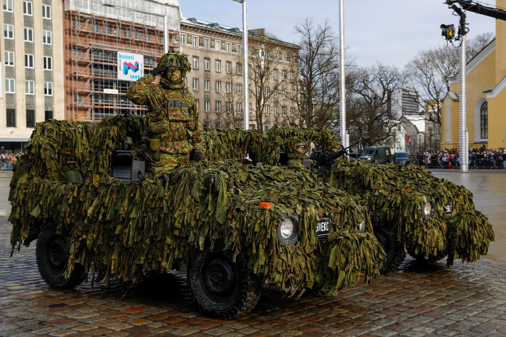 Allies Stand Together at Estonian Independence Day Parade Celebrating Freedom and Partnership