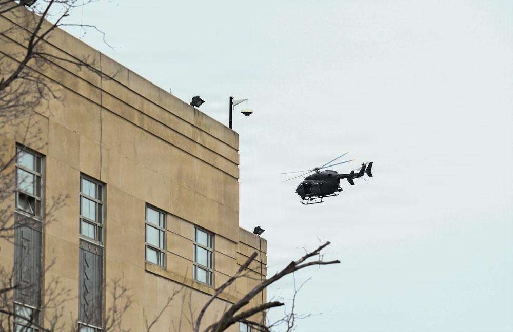 DCNG conducts rare helicopter landing