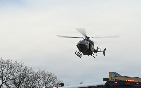 DCNG conducts rare helicopter landing