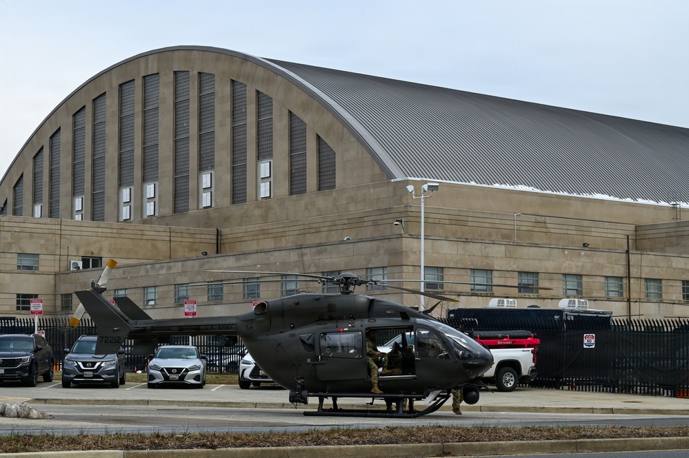 DCNG conducts rare helicopter landing