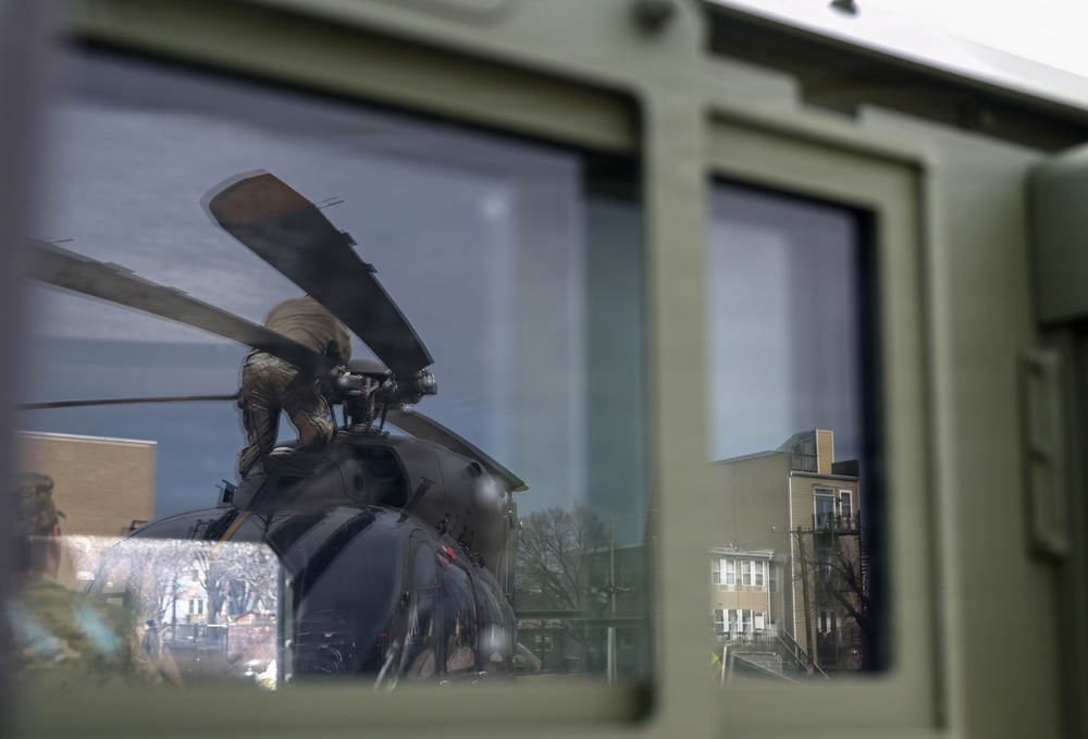 DCNG conducts rare helicopter landing