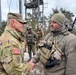 Major General Sean Flynn speaks with Czech soldier during NATO exercise
