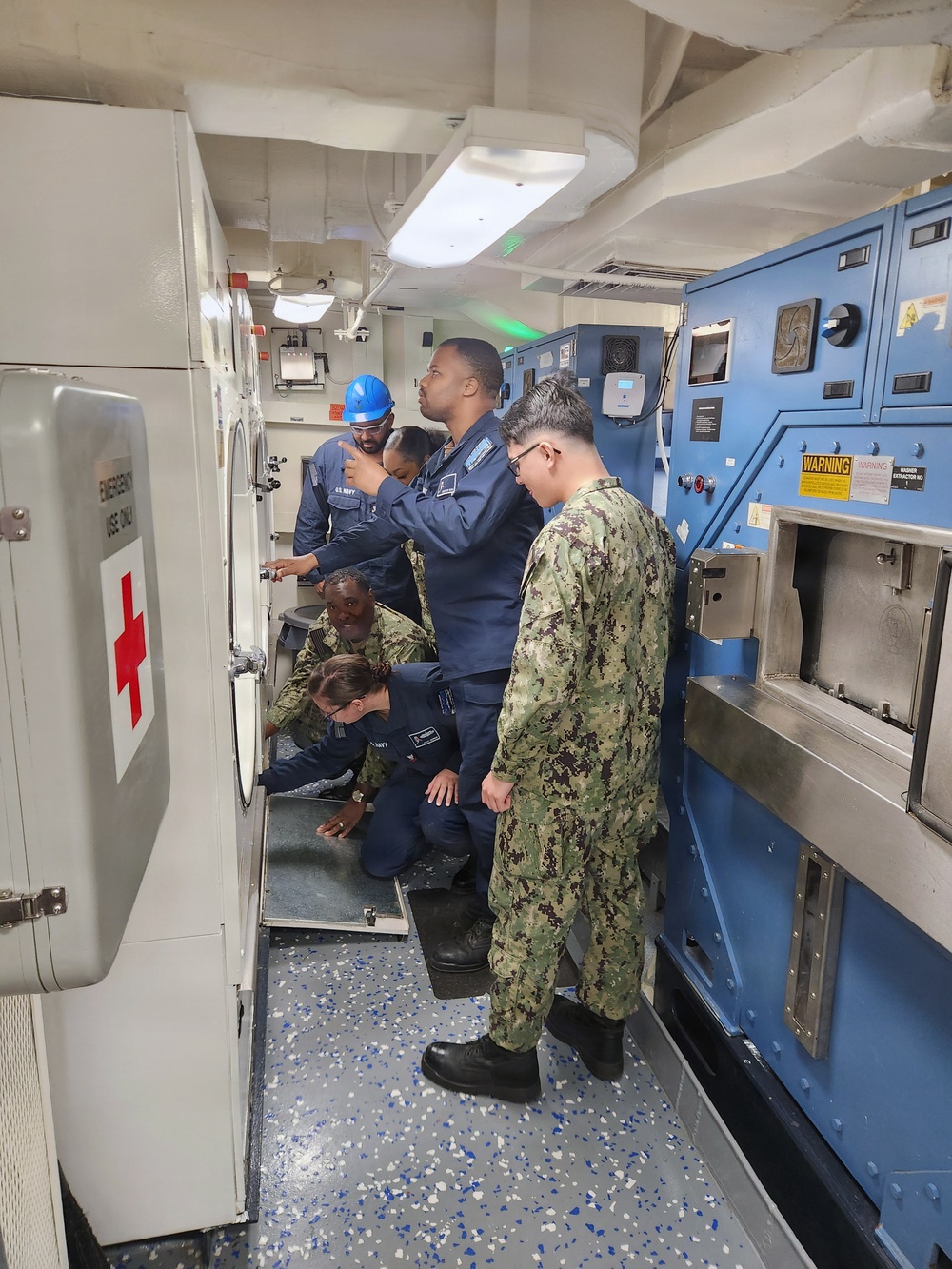 Master Chief Atini Ransaw conducts tier 3 training event on USS Ted Stevens