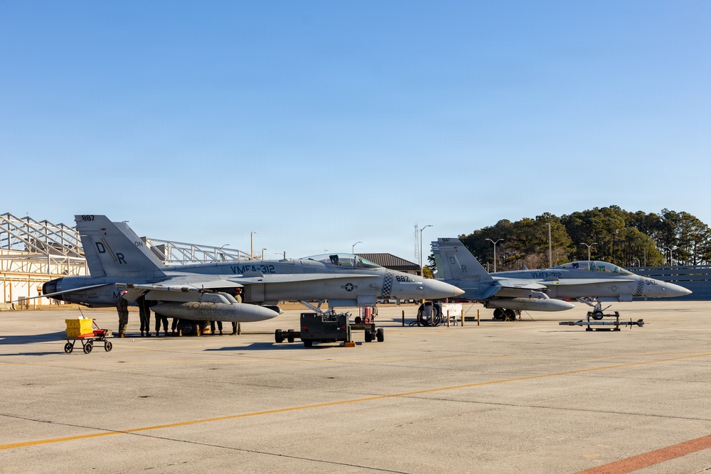 VMFA-312 Conduct Loading Ordnance Exercise