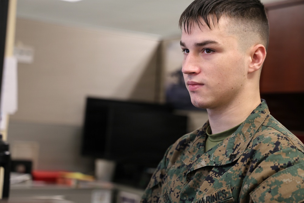 Lance Cpl. Irvin Z. Mott named LOGCOM Marine of the Year