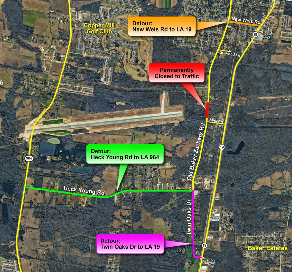 Road Closure Alert: Old Baker Zachary Road