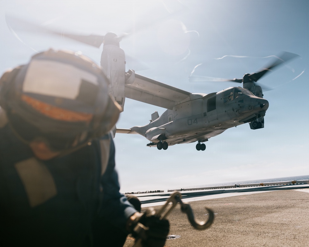 11th MEU Marines, Sailors Conduct Flight Deck Operations Aboard USS Boxer