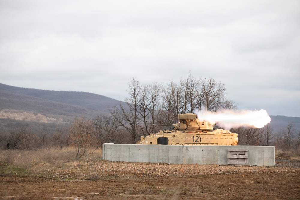 1st Infantry Division Conducts TOW Anti-Tank Missile Training at Novo Selo Training Area