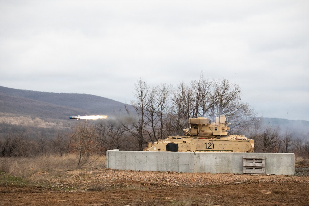 1st Infantry Division Conducts TOW Anti-Tank Missile Training at Novo Selo Training Area