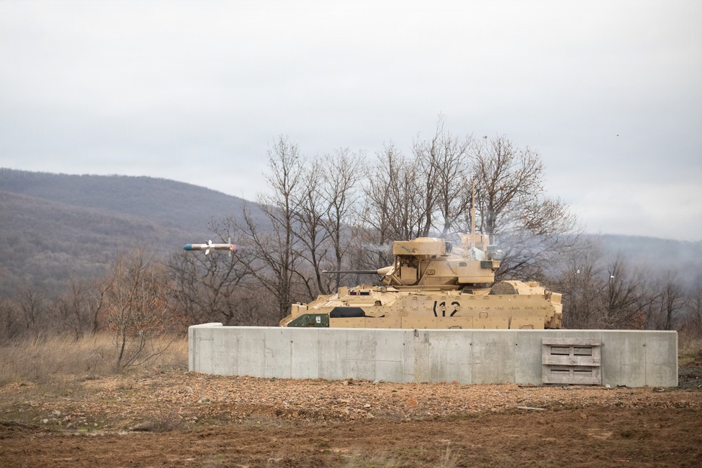 1st Infantry Division Conducts TOW Anti-Tank Missile Training at Novo Selo Training Area