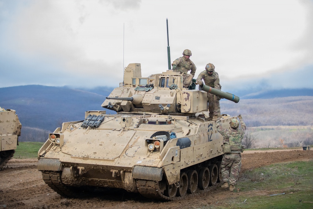 1st Infantry Division Conducts TOW Anti-Tank Missile Training at Novo Selo Training Area