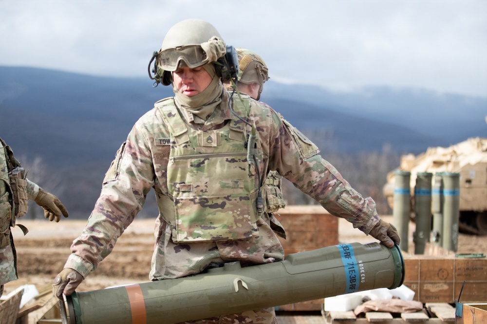 1st Infantry Division Conducts TOW Anti-Tank Missile Training at Novo Selo Training Area