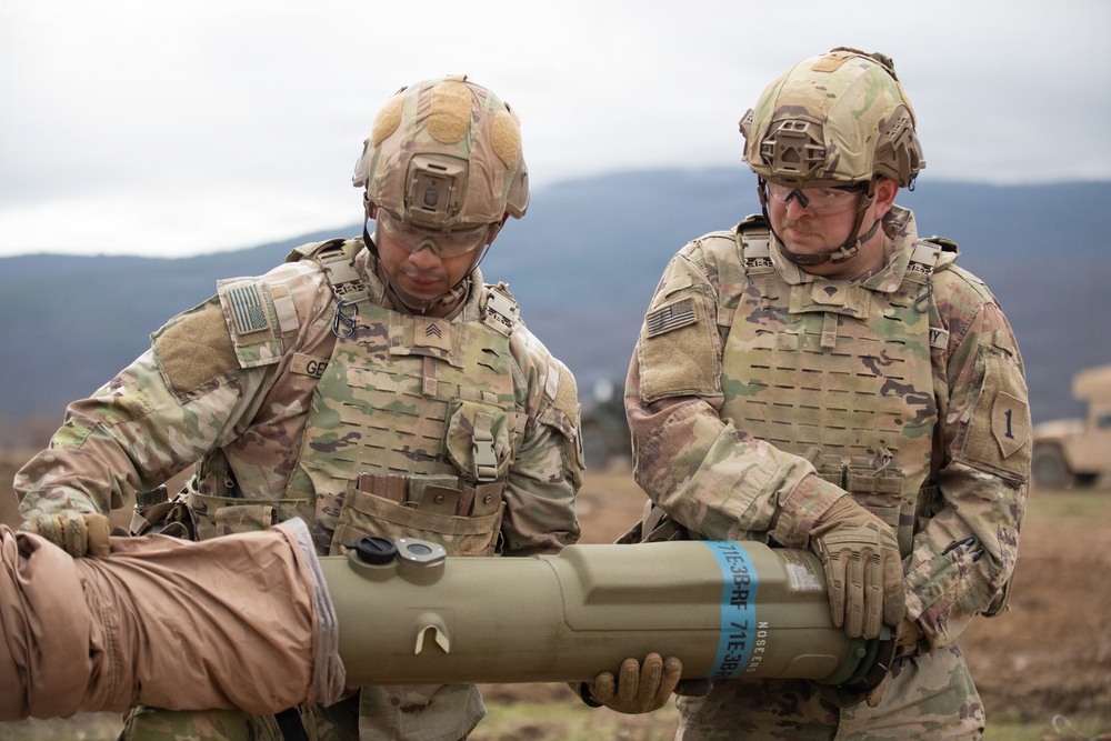 1st Infantry Division Conducts TOW Anti-Tank Missile Training at Novo Selo Training Area