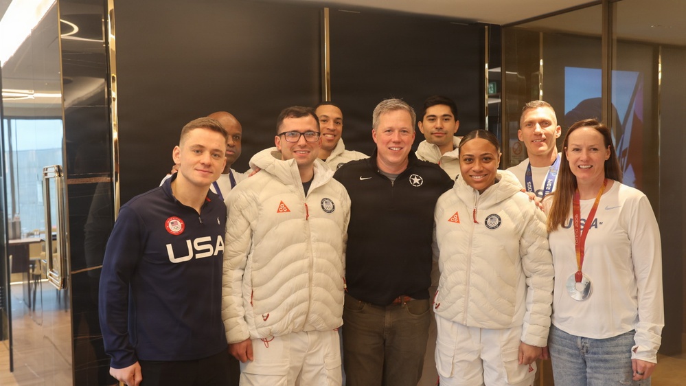 Secretary of the Army Dan Driscoll visits U.S. Army WCAP Soldier-Athletes in Milan