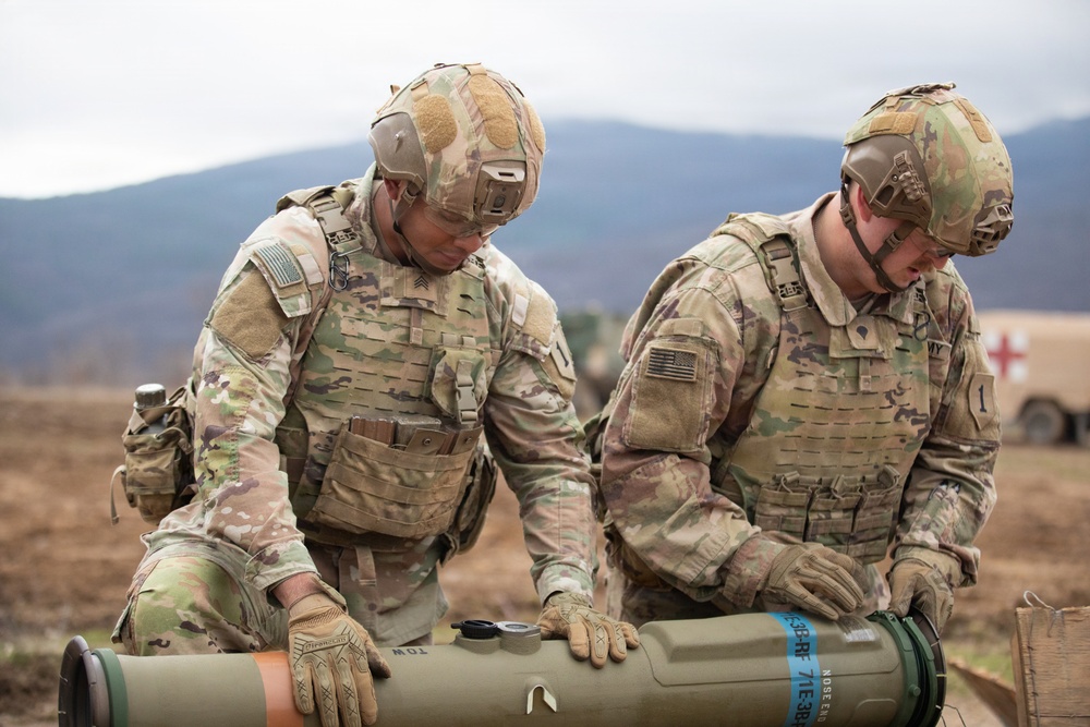 1st Infantry Division Conducts TOW Anti-Tank Missile Training at Novo Selo Training Area