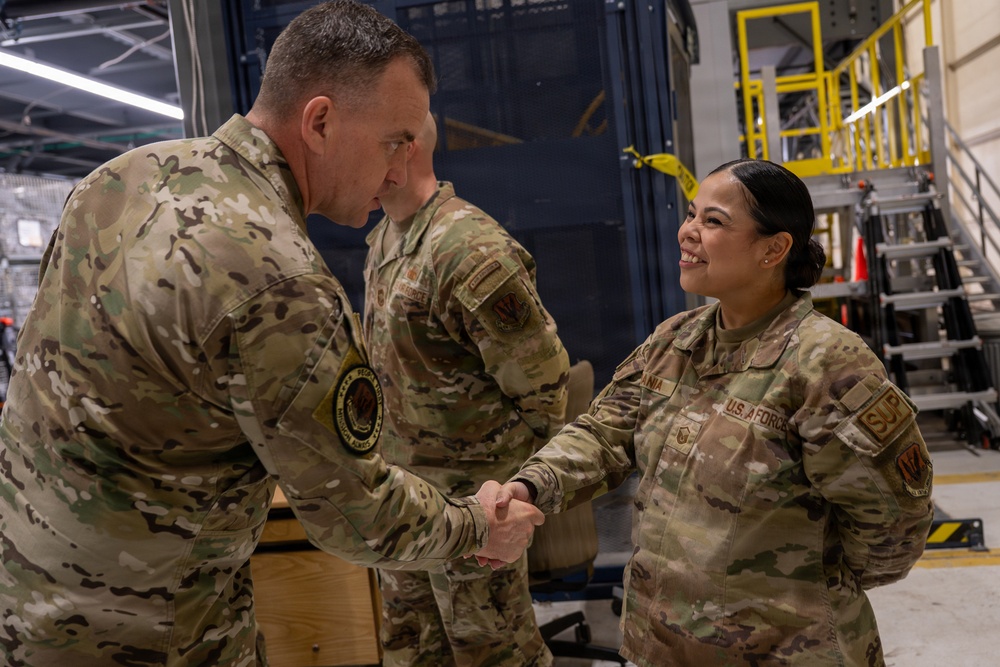 CMSgt Unterseher visits Mountain Home AFB