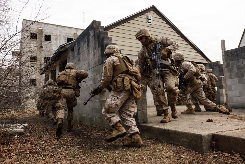 Company F conducts MOUT platoon attacks