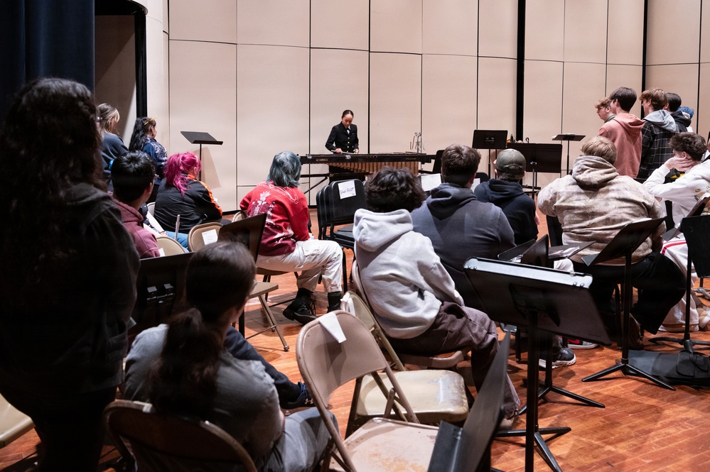 Navy Band members visit band students in Rome, New York
