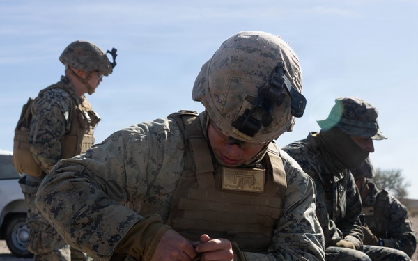 Marines With MWSS-371 Engineer Company Conduct Weapons Field Exercise