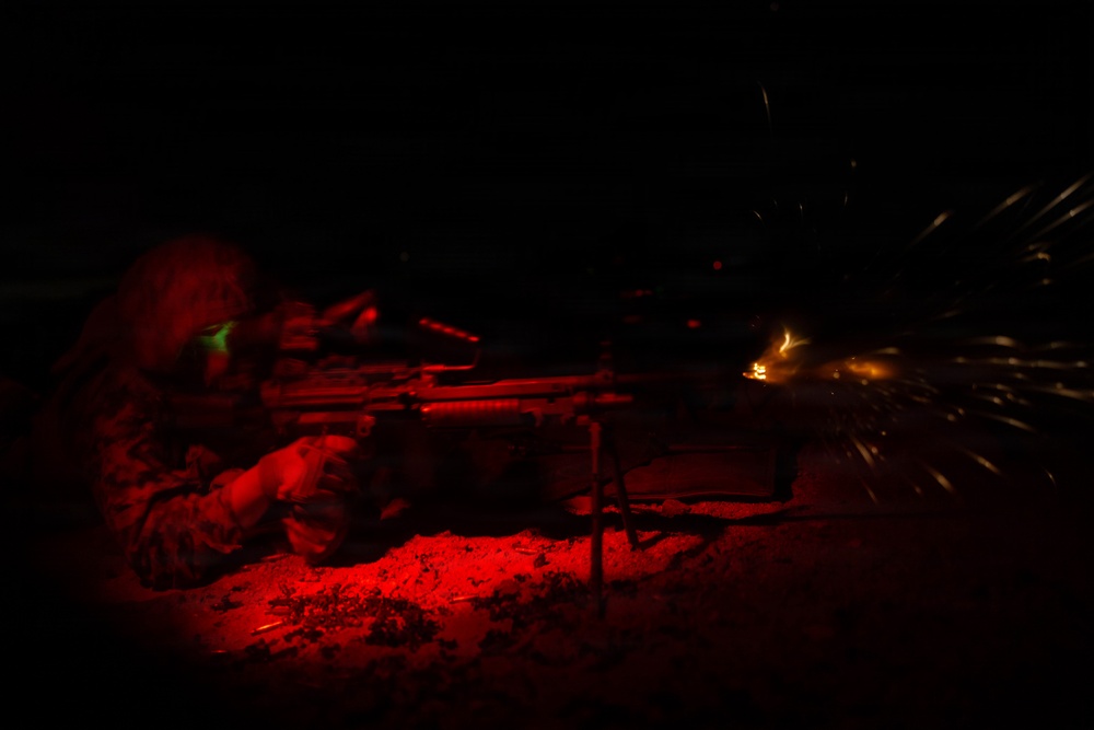 Marines With MWSS-371 Engineer Company Conduct Weapons Field Exercise