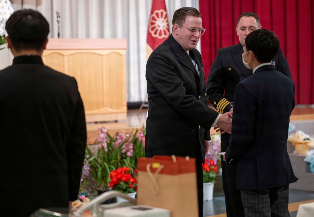 Naval Air Facility Misawa participates in the 2026 Akebono Children's Home Graduation Ceremony.