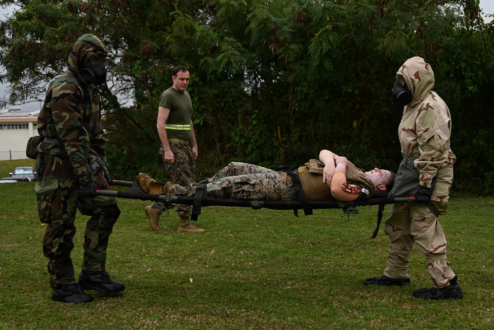 Kaizen-X | 3rd Medical Battalion and CLR-37’s CBRN Responders Conduct Casualty Care Training in a Role 2 Setting