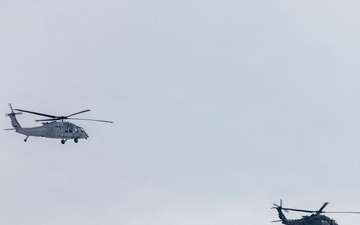 3rd Combat Aviation Brigade and Latvian Airforce conduct Latvia's first multinational UH-60 multi-ship flight