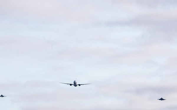 U.S. Air Force, Navy, and Marine Corps Aircraft Flyover USS Tripoli