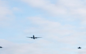 U.S. Air Force, Navy, and Marine Corps Aircraft Flyover USS Tripoli