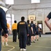 NSAW Sailors stand in formation for group fitness