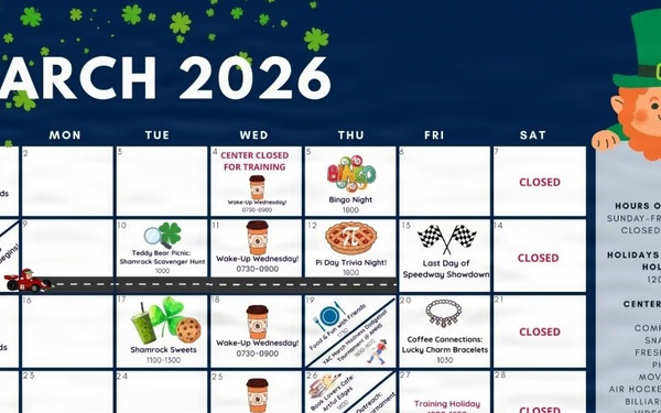 USO Ansbach Calendar - March 2026