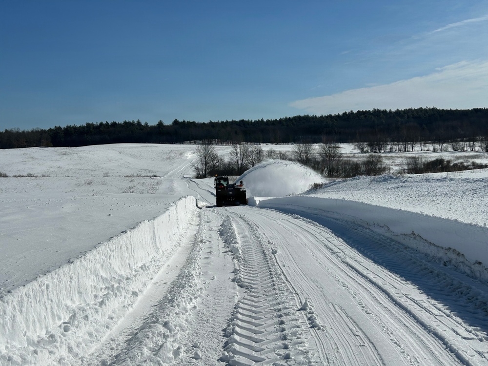 Wind-swept snow covered Turner Drop Zone
