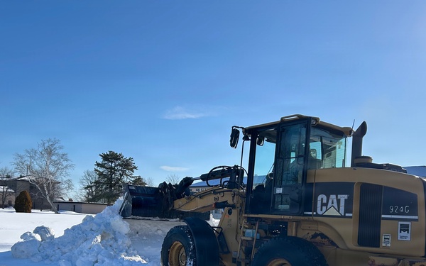 Clearing the parking areas