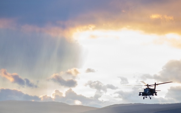 3rd Infantry Division AH-64 Apache Crews Conduct Aerial Gunnery in Bulgaria