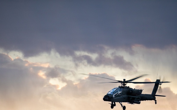 3rd Infantry Division AH-64 Apache Crews Conduct Aerial Gunnery in Bulgaria