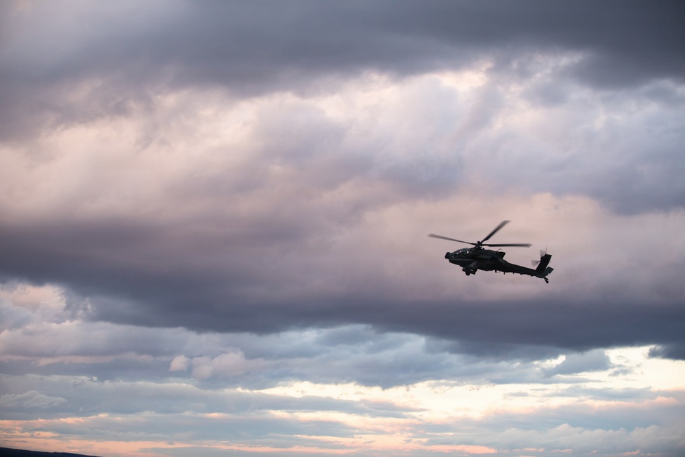 3rd Infantry Division AH-64 Apache Crews Conduct Aerial Gunnery in Bulgaria