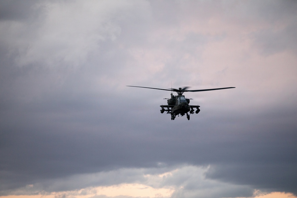 3rd Infantry Division AH-64 Apache Crews Conduct Aerial Gunnery in Bulgaria