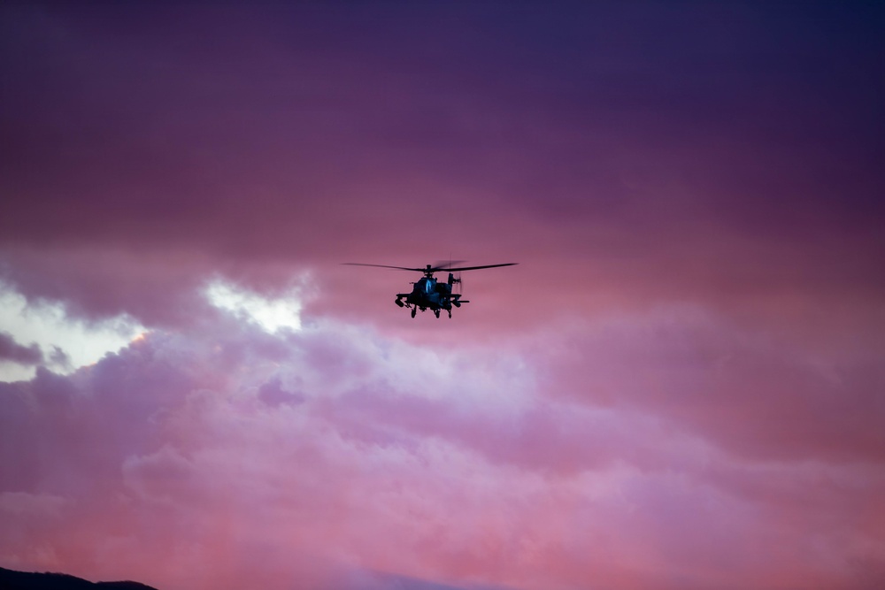 3rd Infantry Division AH-64 Apache Crews Conduct Aerial Gunnery in Bulgaria
