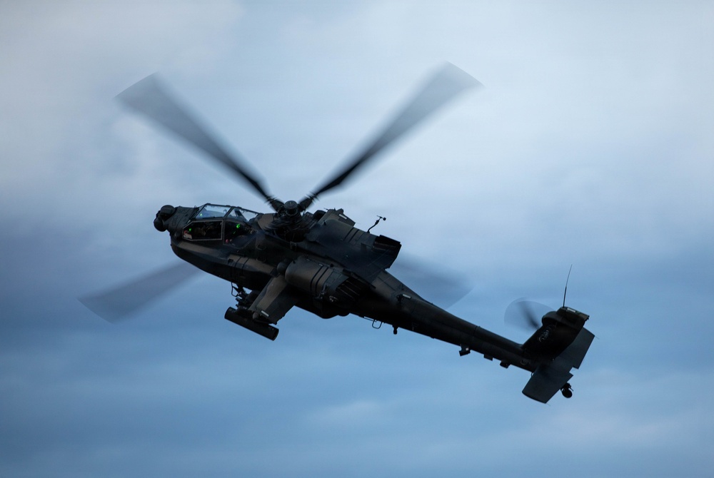 3rd Infantry Division AH-64 Apache Crews Conduct Aerial Gunnery in Bulgaria