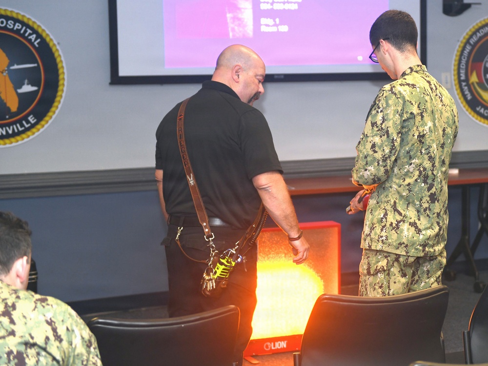 Fire Extinguisher Safety Training at Naval Hospital Jacksonville